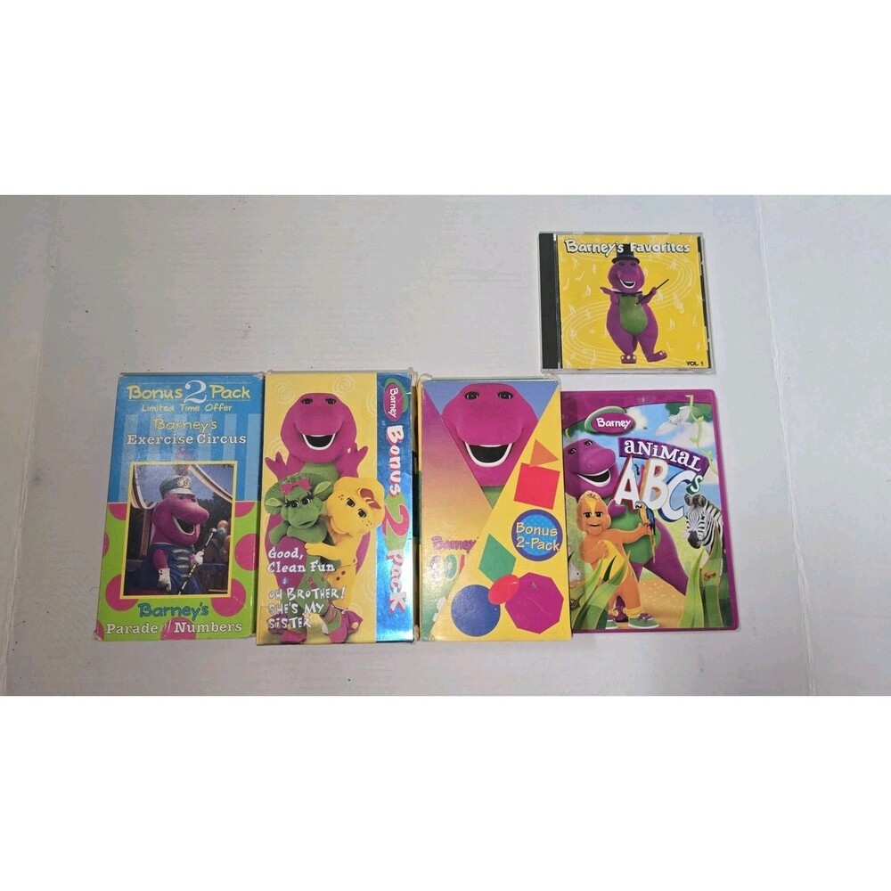 Barney LOT Vhs Dvd CD